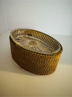 TWISTED ROPE SOAP DISH TRINKET DISH REGENCY Grandmillenial BATH OR BEDROOM